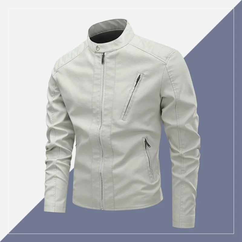 Slim Fit Leather Trendy Motorcycle Jacket