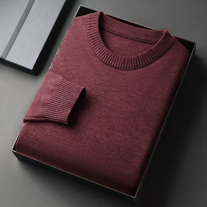 Lightweight Long Sleeve Knitted Crew Neck Sweater