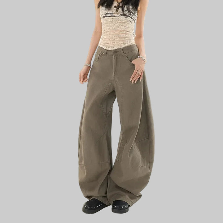 High-Waisted Multicolor Wide Leg Cargo pants