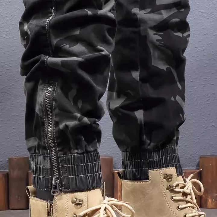 Camo Slim Fit Stretch Cargo Pants