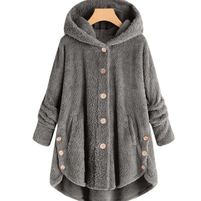 Trendy Hooded Plush Cozy Teddy Bear Jacket