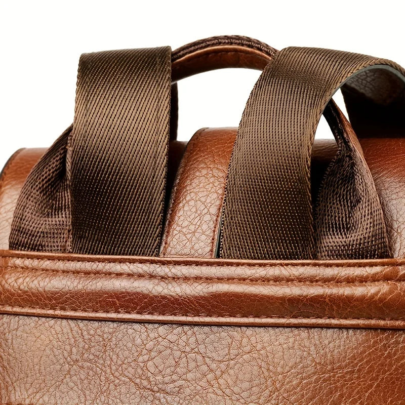 Vintage Anti-Theft Leather Backpack
