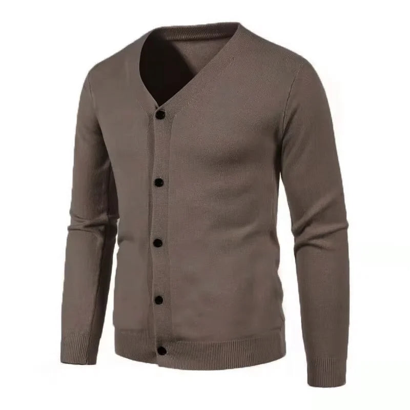 Lightweight V-Neck Knitted Slim Fit Sweater