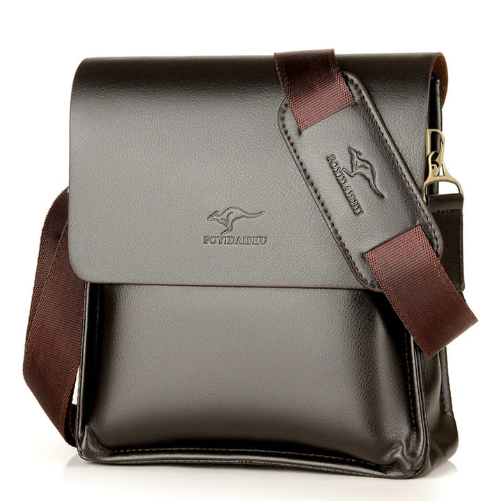 Luxury Kangaroo Brand Leather Messenger Bag