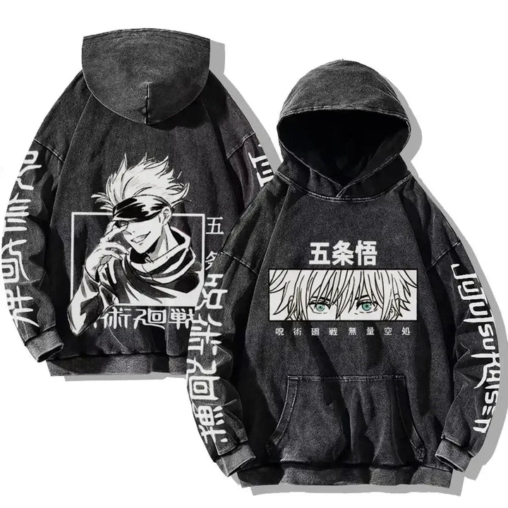 Vintage Anime Washed Hoodies