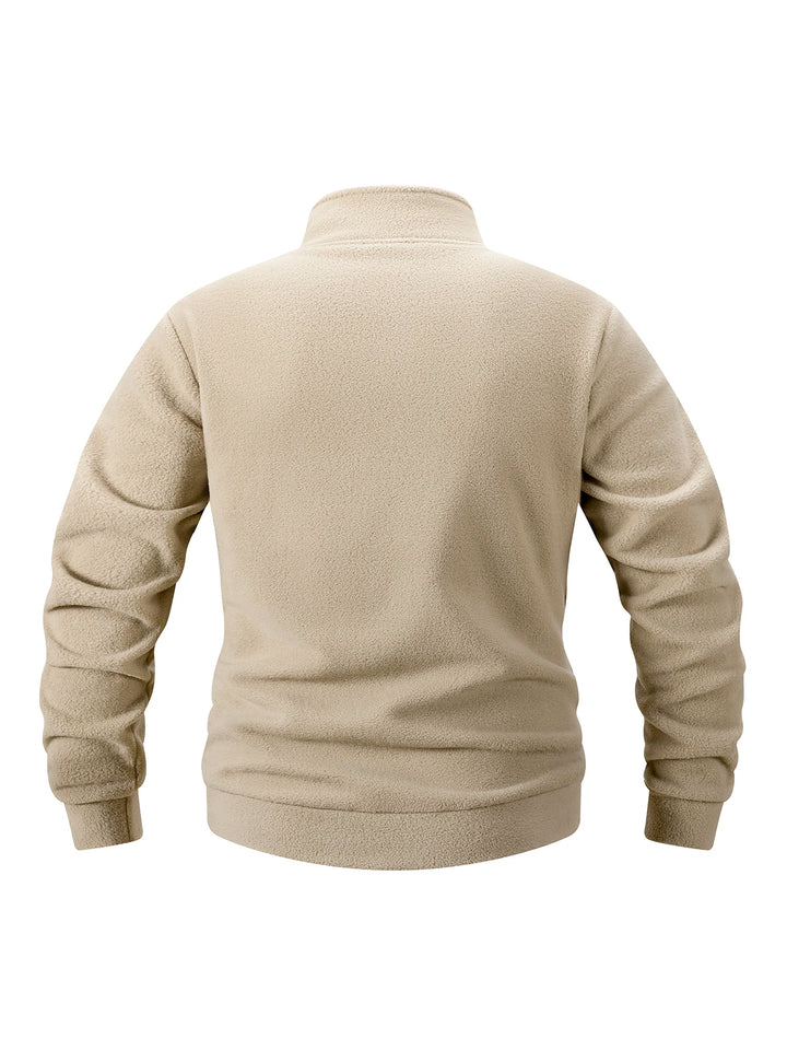 Casual Fleece Velvet Stand Collar Sweatshirts