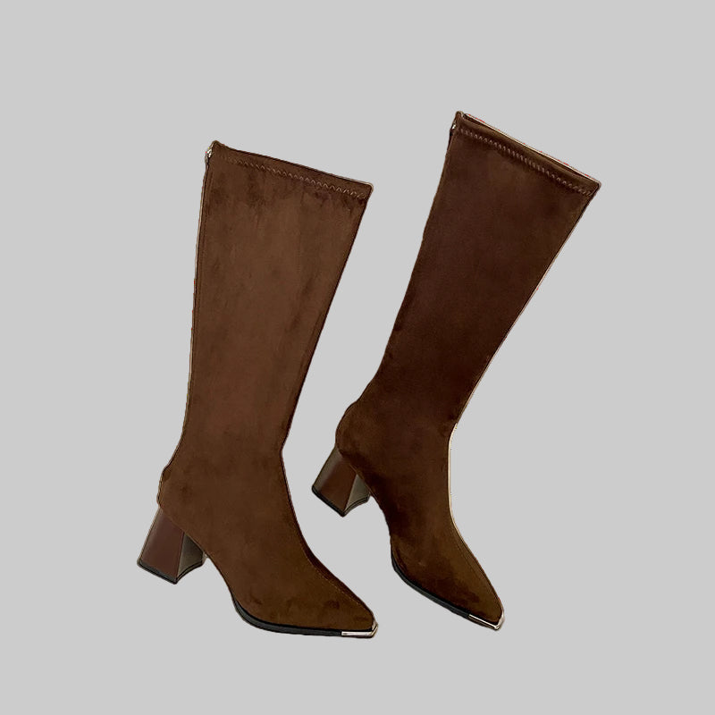 Chic Pointed Toe Suede Boots