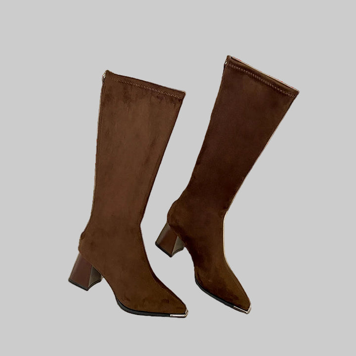 Chic Pointed Toe Suede Boots
