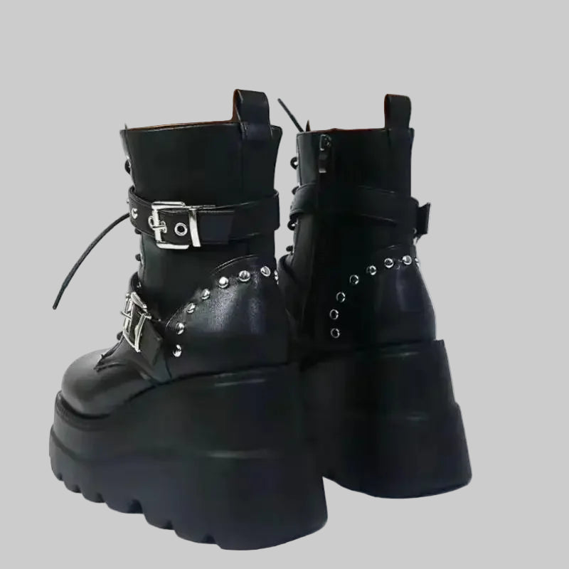 Bold Gothic Platform Super High Heel Y2K Shoes