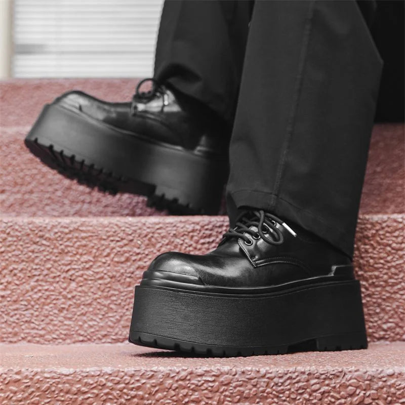 Big Head Leather Casual Derby Shoes