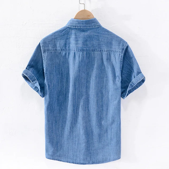 Single Pocket Casual Denim Shirt