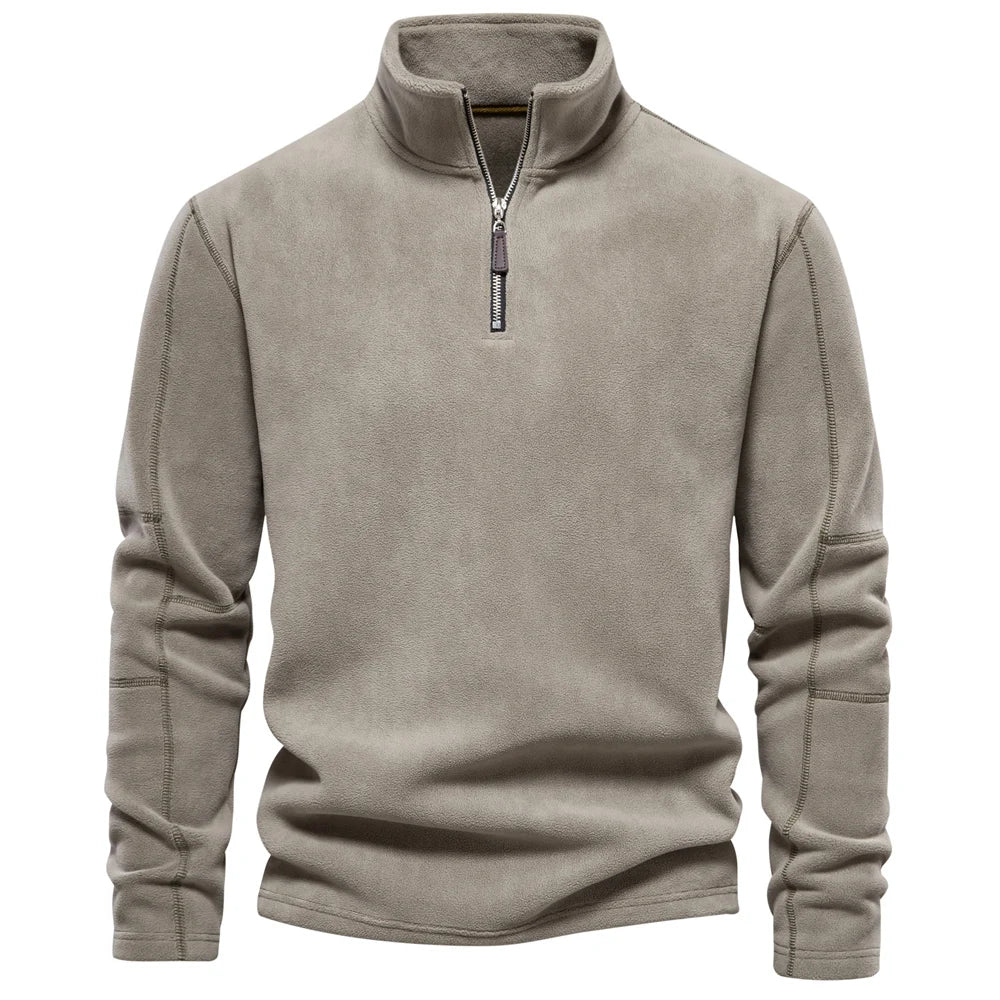 Warm Fleece Softshell Pullover Sweatshirt