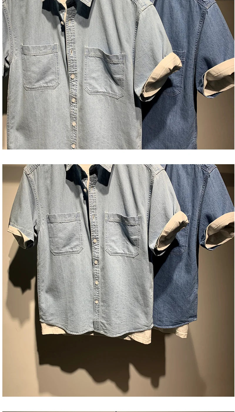 Spliced Wide-Fit Breathable Shirt