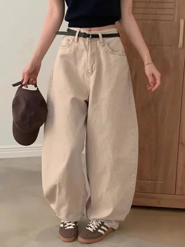 High-Waist Loose Fit Banana Pants