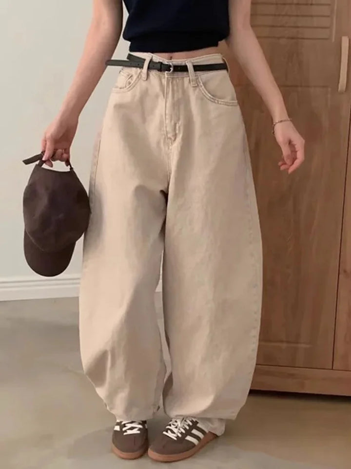 High-Waist Loose Fit Banana Pants