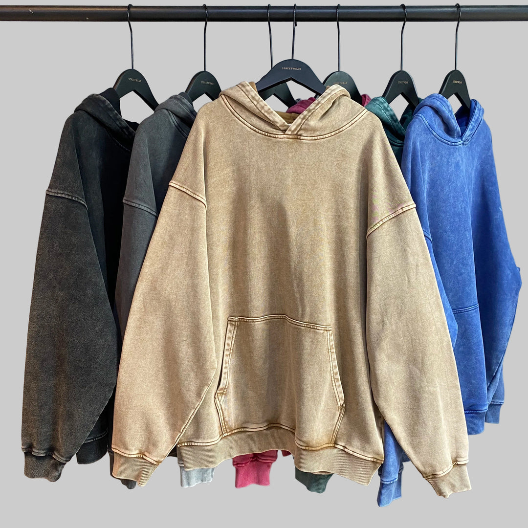 Retro Trending Washed Hoodies