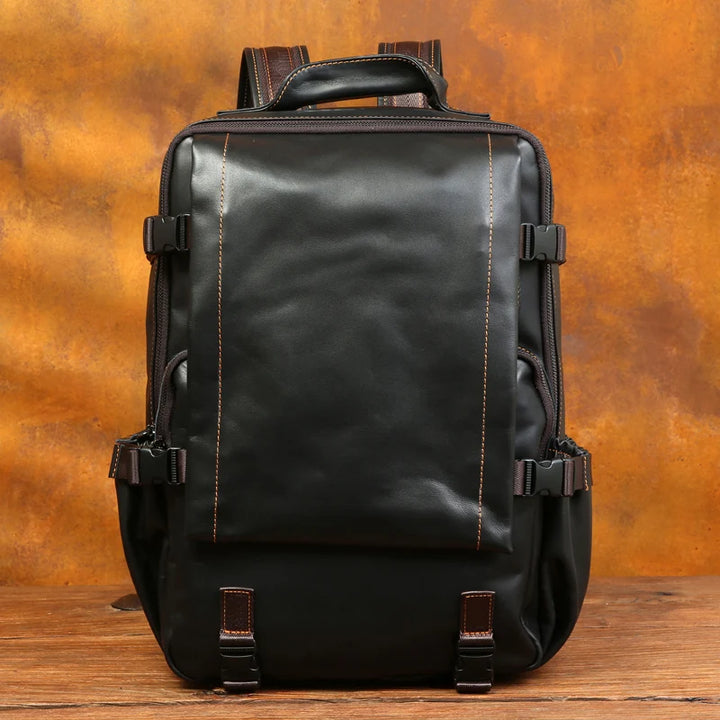 Retro Cowhide Leather Backpack