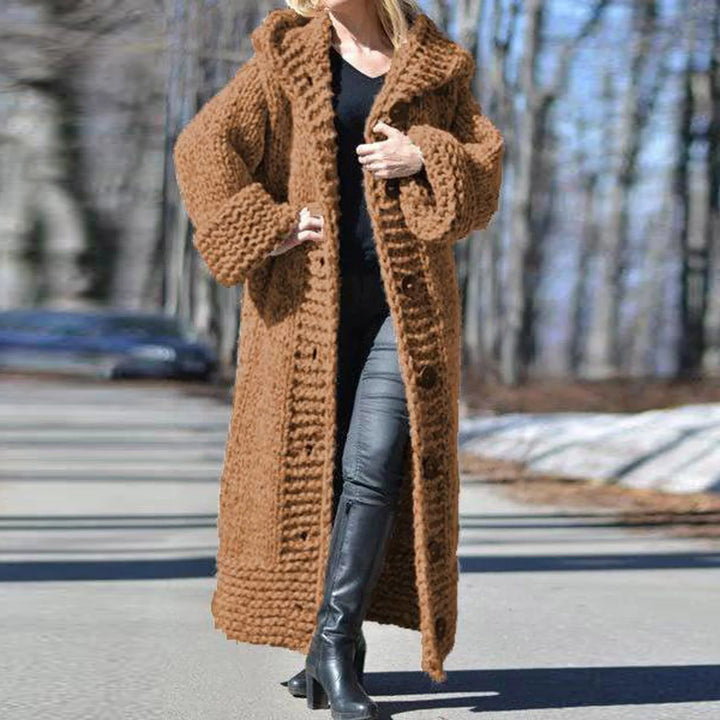 Oversized Solid Color Thick-Knitted Sweater