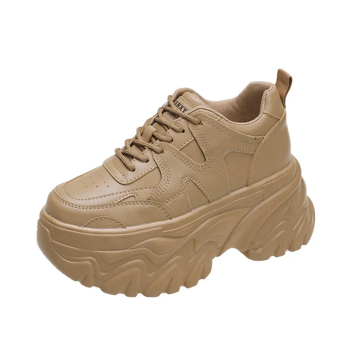 8CM Hidden Wedge Heels Platform Chunky Sneakers