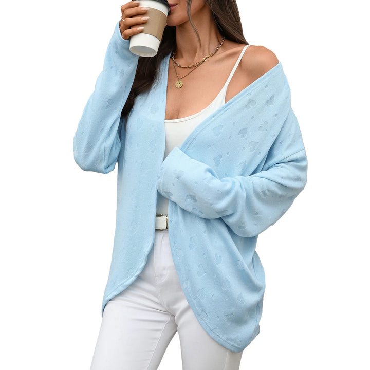 Knitted Jacquard Casual Long Sleeve Cardigan