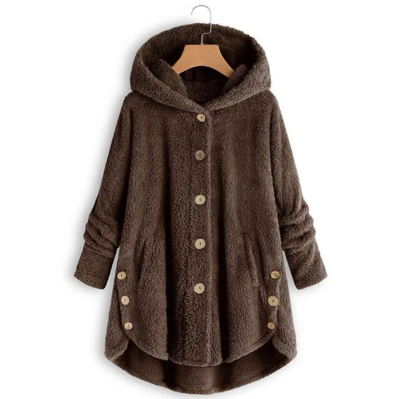 Trendy Hooded Plush Cozy Teddy Bear Jacket