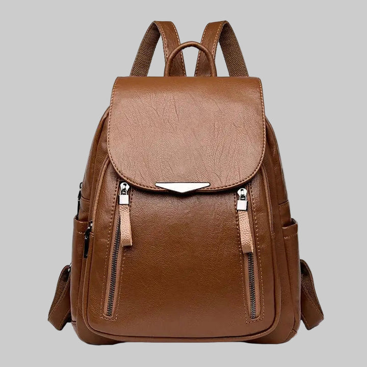 Stylish Spacious PU Leather Travel Backpack