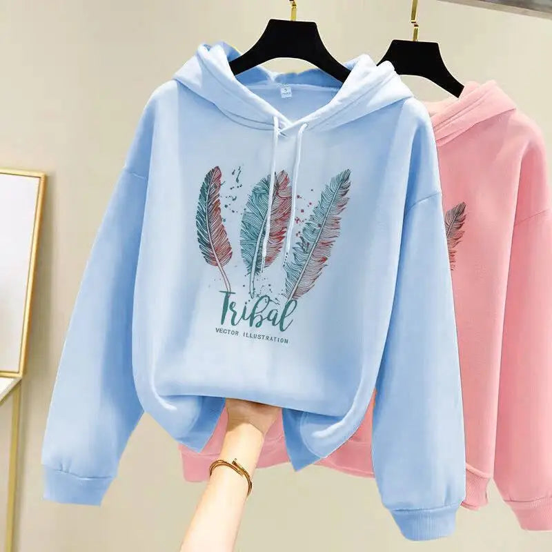 Velvet Casual Loose Hoodie Sweatshirt