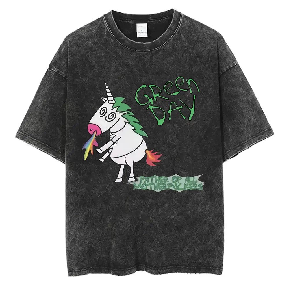 Washed Vintage Punk Green Day Tour 2025 Tees