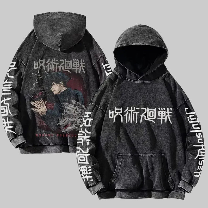 Vintage Anime Washed Hoodies