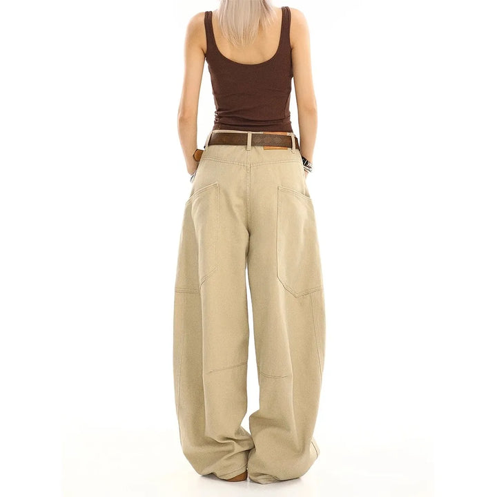 Y2K Vintage Wash Women Cargo Jeans