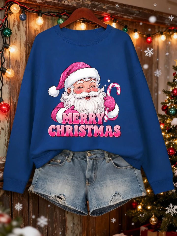 Merry Christmas Santa Print Christmas Sweater