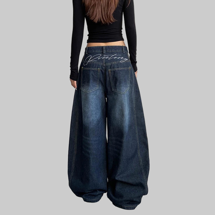 Retro Y2K Wide Leg Baggy Denim Jeans