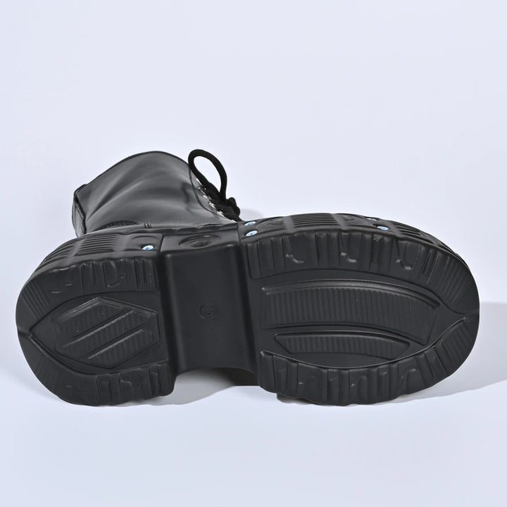 Goth Punk Ankle Rock Lace Up Boots