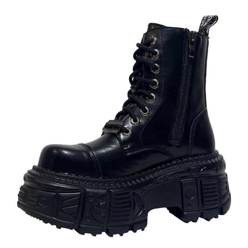High-Quality Punk Boots with 9 CM Platform