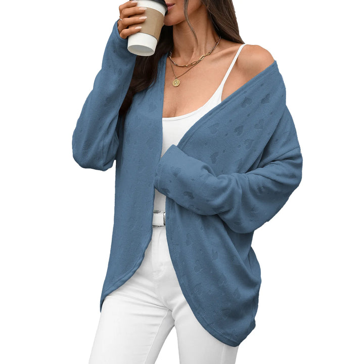 Knitted Jacquard Casual Long Sleeve Cardigan