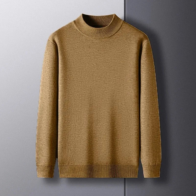 Warm Thick Winter Knit Mock Neck Sweater