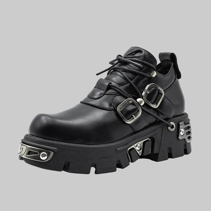Dark Punk Gothic Rock Leather Shoes