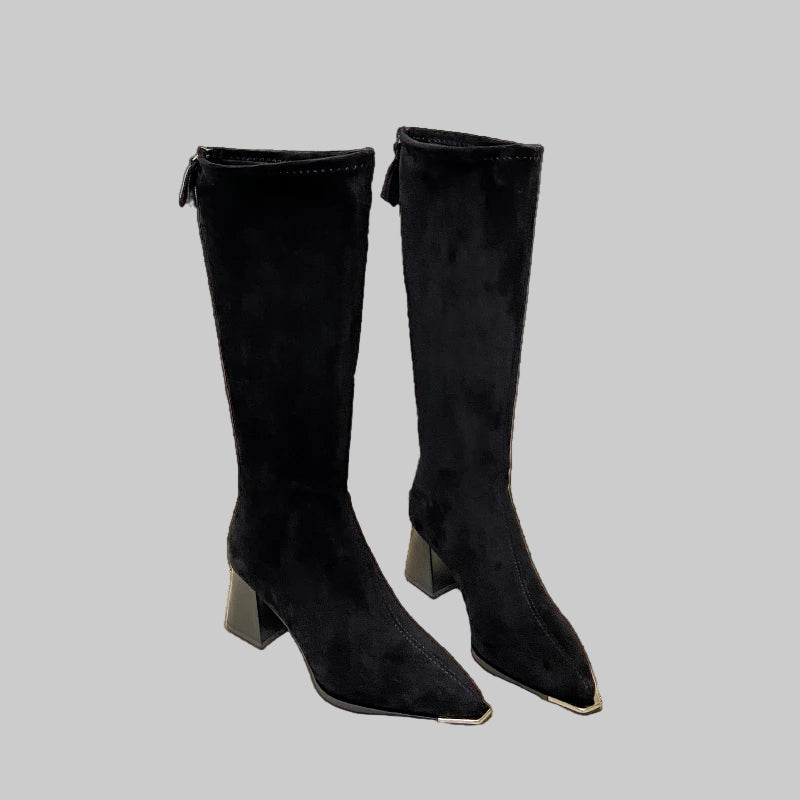 Chic Pointed Toe Suede Boots