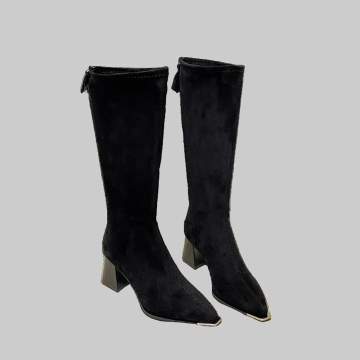 Chic Pointed Toe Suede Boots