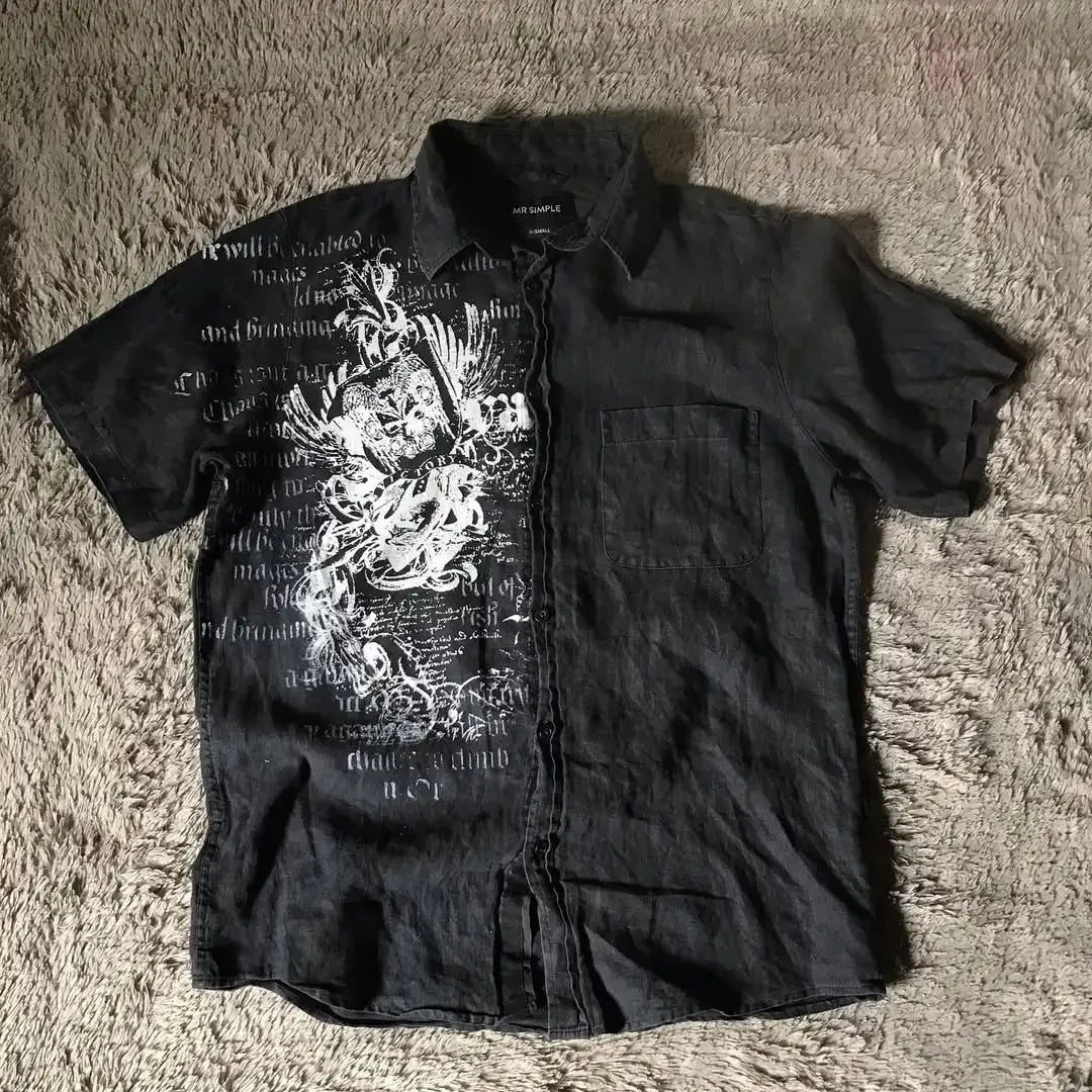 Y2K Gothic Black Retro Tee