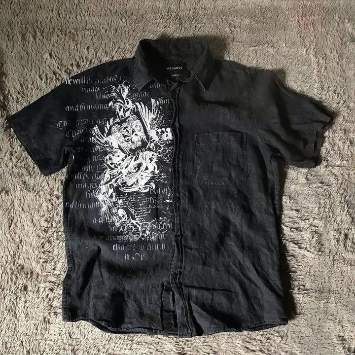 Y2K Gothic Black Retro Tee