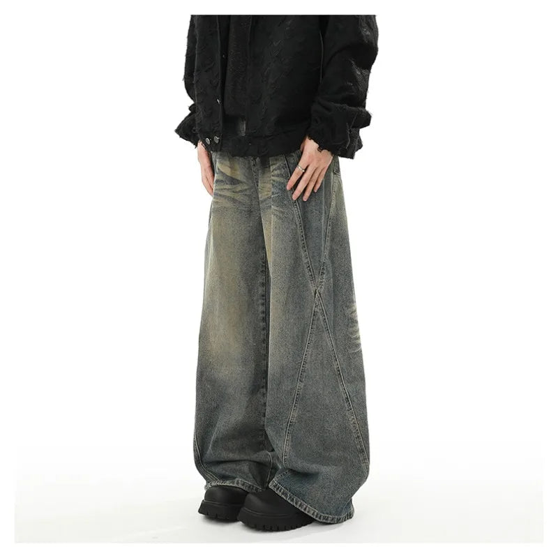 Y2K Streetwear Baggy Flared Cargo Jeans