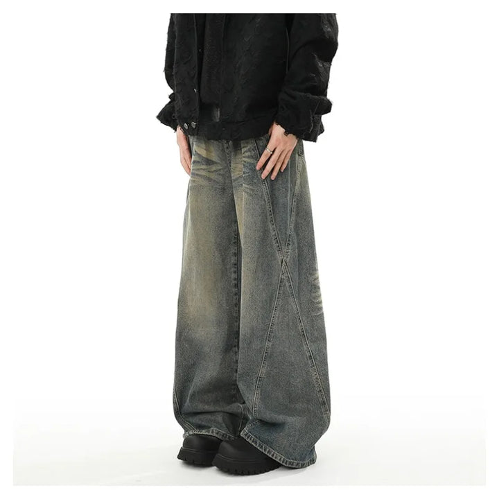 Y2K Streetwear Baggy Flared Cargo Jeans