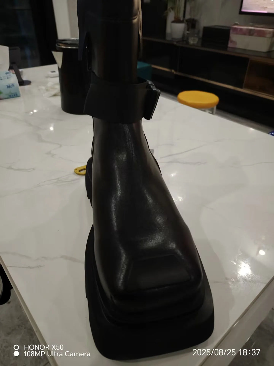 Unisex British-Inspired Platform Boots