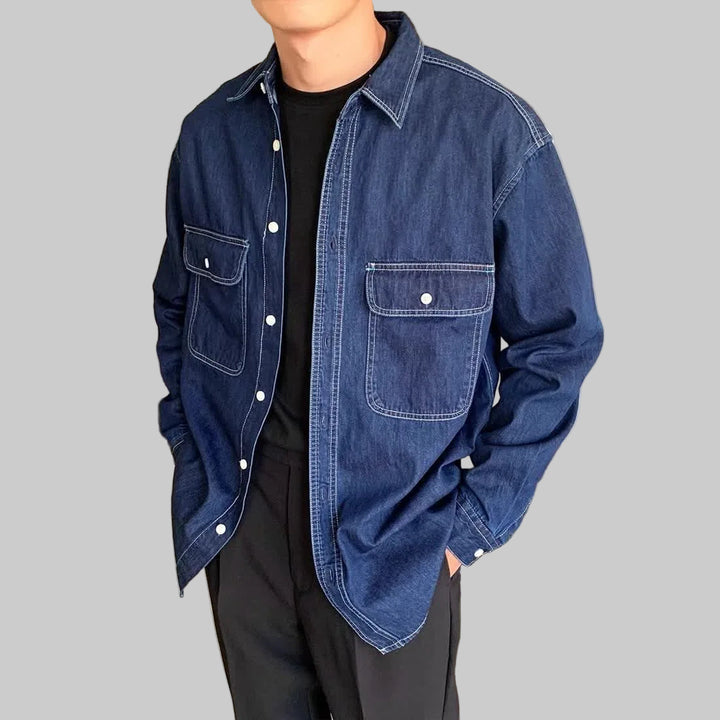 American Retro Casual Denim Shirt