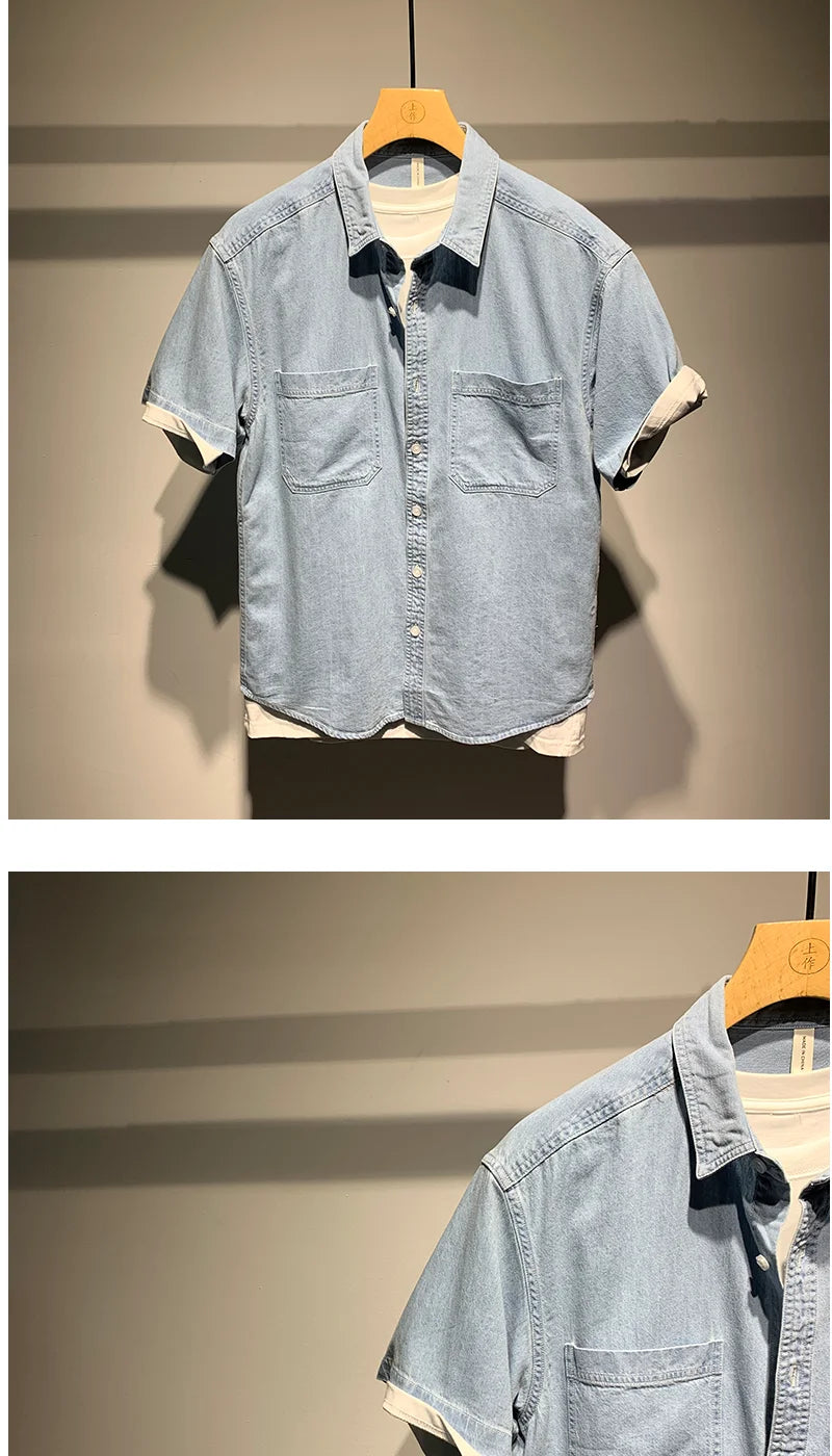 Spliced Wide-Fit Breathable Shirt