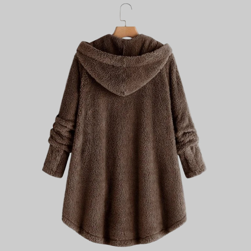 Trendy Hooded Plush Cozy Teddy Bear Jacket