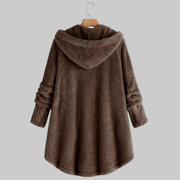 Trendy Hooded Plush Cozy Teddy Bear Jacket