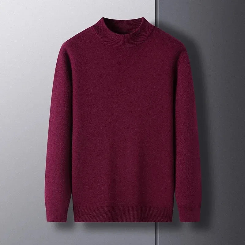 Warm Thick Winter Knit Mock Neck Sweater