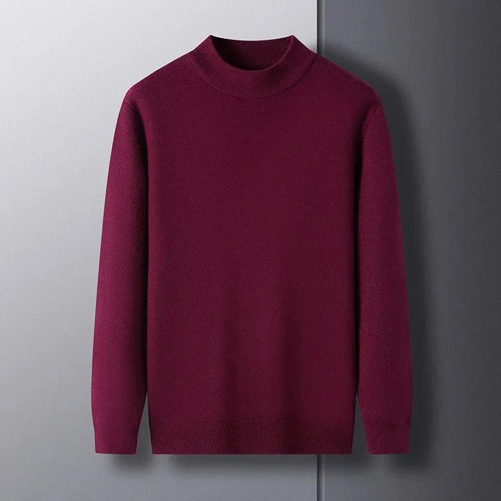 Warm Thick Winter Knit Mock Neck Sweater